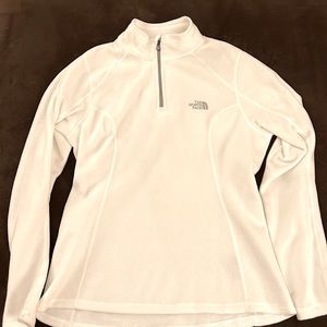 The North Face - 1/4 zip fleece  - white - S